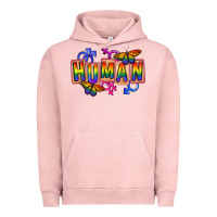 Pigment Salmon Human pride Urban Hoodie - FaDigitalArtStudio