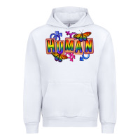 White Human pride Urban Hoodie - FaDigitalArtStudio