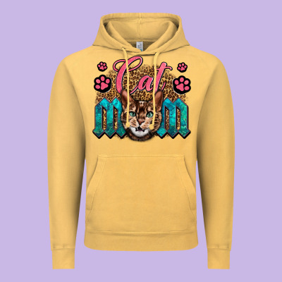 Western Cat Mom Vintage Hoodie Designed By Lillyallendesigns