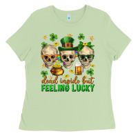 Matcha Dead inside but feeling lucky st. patricks day Ladies Tee - Neo Western