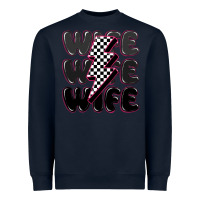 Navy wife wife wife Heavyweight Sweatshirt - MaliasSmallBusiness