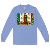 Colony Blue mexican flag our lady of guadalupe Long Sleeve Tee - JahusDesignShop