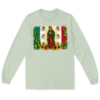 Matcha mexican flag our lady of guadalupe Long Sleeve Tee - JahusDesignShop