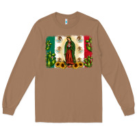 Toasted Coconut mexican flag our lady of guadalupe Long Sleeve Tee - JahusDesignShop