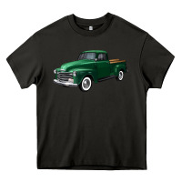 Asphalt western green truck right 34 view Heavy Core Tee - FaDigitalArtStudio
