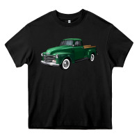 Black western green truck right 34 view Heavy Core Tee - FaDigitalArtStudio