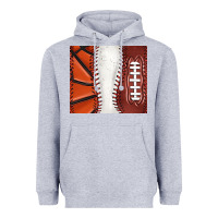 Heather Grey baseball and basketball and football tumbler tbs Heavyweight Hoodie - TumblerDesignByShophia