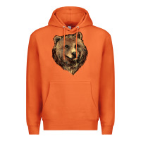 Carrot Grizzly Bear Head Premium Hoodie - HowdyJamesFarm