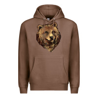Chestnut Grizzly Bear Head Premium Hoodie - HowdyJamesFarm