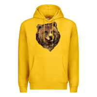 Lemon Grizzly Bear Head Premium Hoodie - HowdyJamesFarm