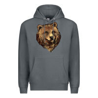 Rock Grizzly Bear Head Premium Hoodie - HowdyJamesFarm