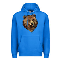 True Royal Grizzly Bear Head Premium Hoodie - HowdyJamesFarm