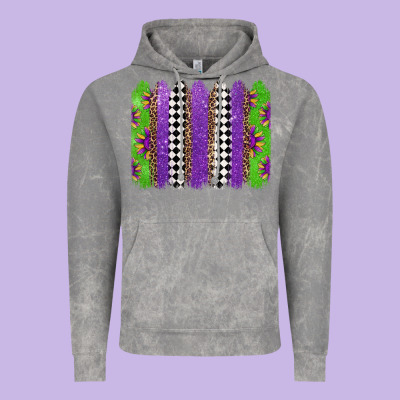 Mardi Gras Brushstrokes Vintage Hoodie Designed By Jasminsmagicworld