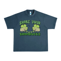 Midnight Navy shake your shamrocks Urban Heavy Tee - MaliasSmallBusiness