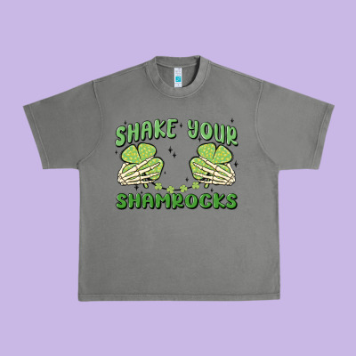 Shake Your Shamrocks Urban Heavy Tee Designed By Maliassmallbusiness