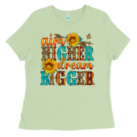 Matcha aim higher dream bigger Ladies Tee - HRA Design Shop