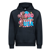 Navy God Blessed the USA Urban Hoodie - FaDigitalArtStudio