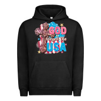 Pigment Black God Blessed the USA Urban Hoodie - FaDigitalArtStudio