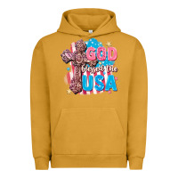 Pigment Peanut Butter God Blessed the USA Urban Hoodie - FaDigitalArtStudio