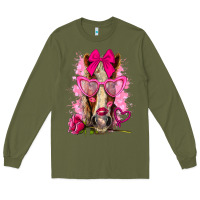 Army Green valentines day horse with sunglasses Long Sleeve Tee - NancyCooperArtShop