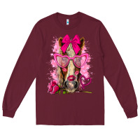 Burgundy valentines day horse with sunglasses Long Sleeve Tee - NancyCooperArtShop