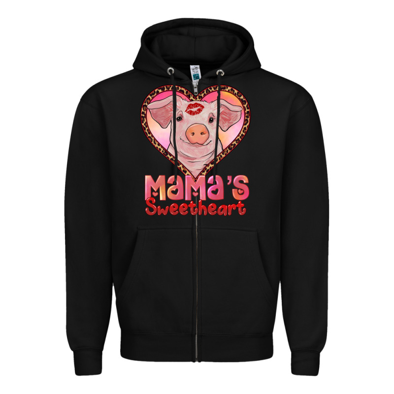 Mamas Sweetheart Baby Pig Zipper Hoodie by RanaPortraitStore | Teevron