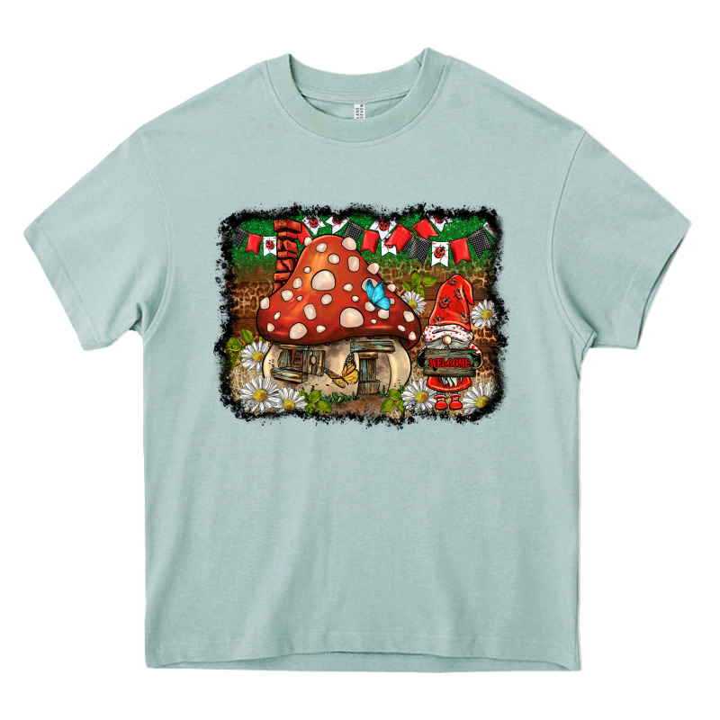 Welcome Ladybug Gnome Background Heavy Core Tee by BarkalooDesign | Teevron
