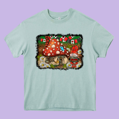 Welcome Ladybug Gnome Background Heavy Core Tee Designed By Barkaloodesign