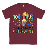 Burgundy 100 days of embracing differences Classic Tee - MaliasSmallBusiness