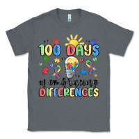 Charcoal Heather 100 days of embracing differences Classic Tee - MaliasSmallBusiness