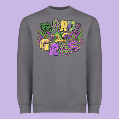 Mardi Gras Heavyweight Sweatshirt Designed By Maliassmallbusiness