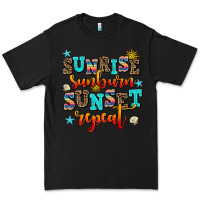 Black sunrise sunburn sunset repeat Premium Tee - AdoDesignShop