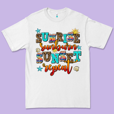 Sunrise Sunburn Sunset Repeat Premium Tee Designed By Adodesignshop