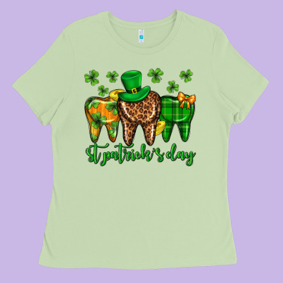 Dentist St. Patricks Day Ladies Tee Designed By Neo Western