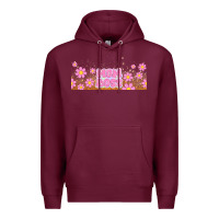 Burgundy mom boss daisies Premium Hoodie - TumblerDesignByShophia