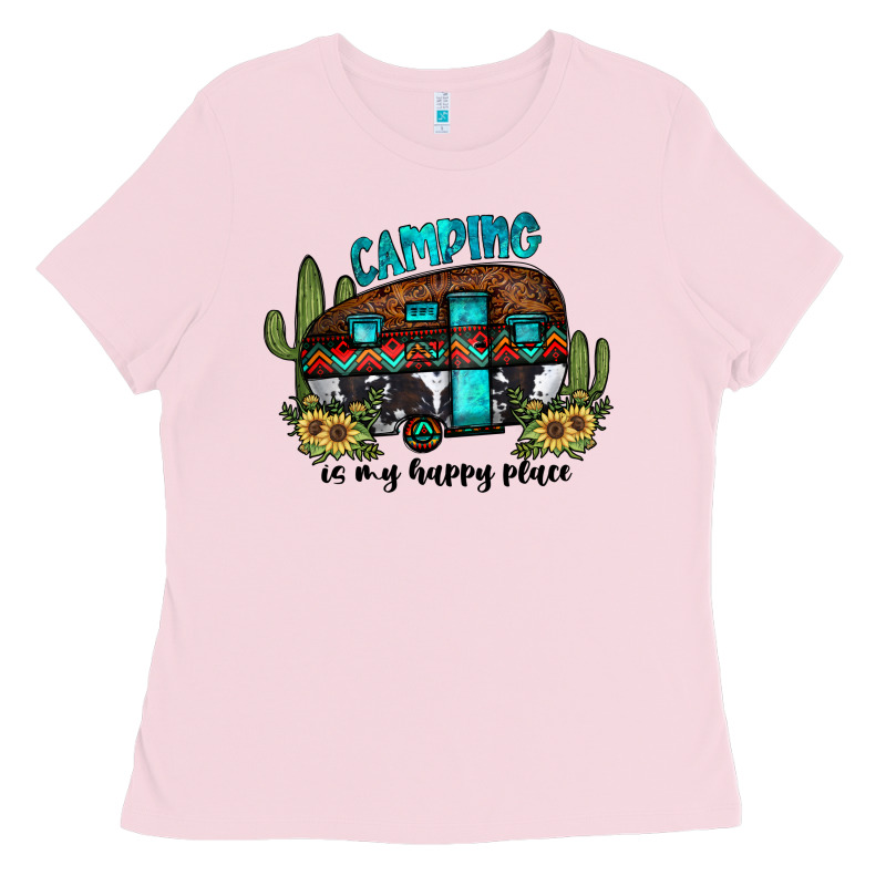 Camping Is My Happy Place2 Ladies Tee by JahusDesignShop | Teevron
