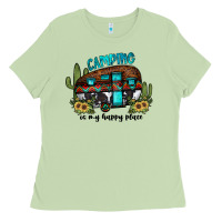 Matcha camping is my happy place2 Ladies Tee - JahusDesignShop