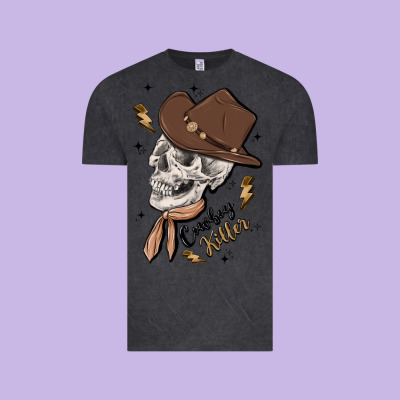 Cowboy Killer Vintage Tee Designed By Maliassmallbusiness