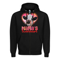 Black mamas sweetheart baby cow Zipper Hoodie - RanaPortraitStore
