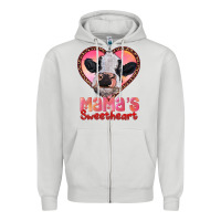 Dove Grey mamas sweetheart baby cow Zipper Hoodie - RanaPortraitStore
