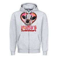 Heather Grey mamas sweetheart baby cow Zipper Hoodie - RanaPortraitStore