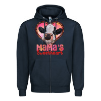 Navy mamas sweetheart baby cow Zipper Hoodie - RanaPortraitStore