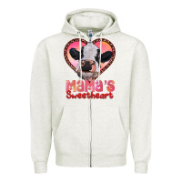 Oatmeal Heather mamas sweetheart baby cow Zipper Hoodie - RanaPortraitStore