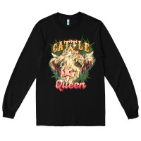 Black cattle queen Long Sleeve Tee - NancyCooperArtShop