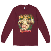 Burgundy cattle queen Long Sleeve Tee - NancyCooperArtShop