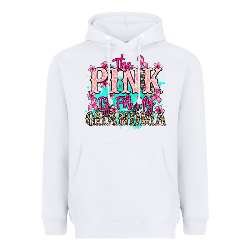 The Pink Is For My Grandma Cancer Awareness Heavyweight Hoodie by HowdyJamesFarm | Teevron