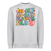 Heather Grey in my 100 days of school era Heavyweight Sweatshirt - MaliasSmallBusiness