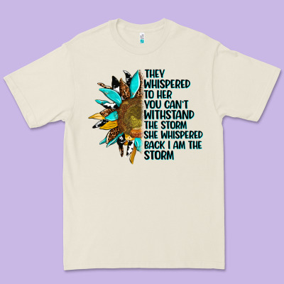 Sunflower They Whispered To Her Premium Tee Designed By Adodesignshop
