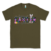 Army Green Happy Easter Y'all Classic Tee - CowhideDigitalArt