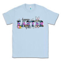 Dusty Blue Happy Easter Y'all Classic Tee - CowhideDigitalArt